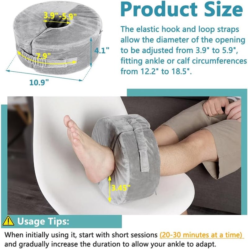 Zelen Foot Elevation Pillow Ankle Protector Heel for Pressure Sores Ulcer Cushion Foot Pillow Protectors Ankle for Bed Sore Feet Sleeping Pillow Elevated Foot Support Wedge Leg Elevator (Large, 1 PCS) - Image 2